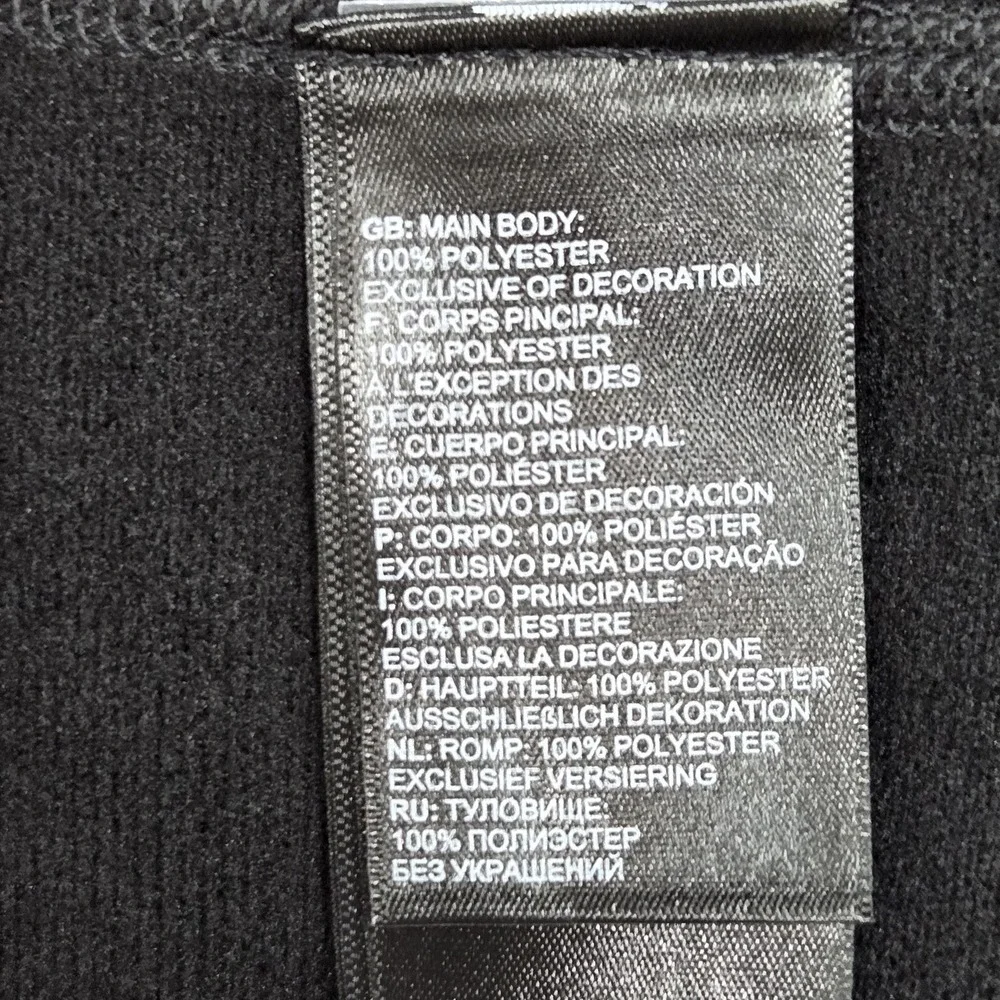 The North Face Men Sweatshirt XXL/TTG Black Embroidered Fleece Logo Pullover